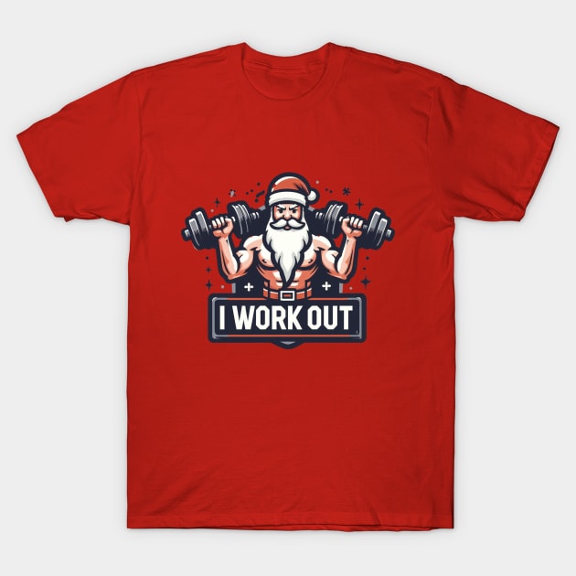 Buff Santa T-Shirt by Shawn's Domain